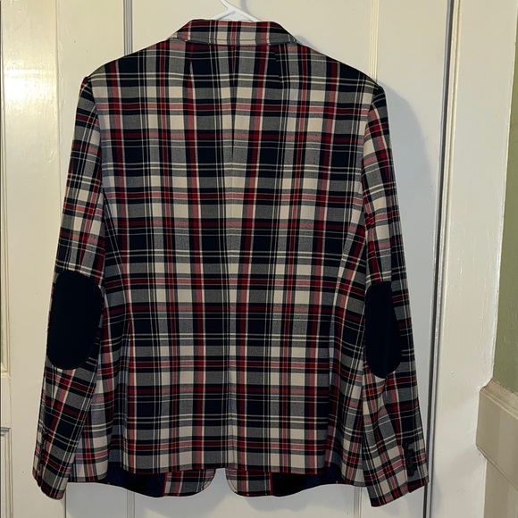 Tommy Hilfiger Red, Navy and Cream Plaid Blazer - Picture 2 of 4